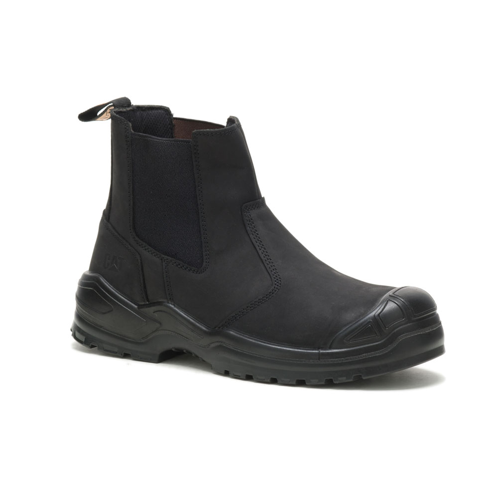 Caterpillar Boots Sale - Caterpillar Striver Dealer Bump Astm Mens Safety Boots Black (295167-KUE)